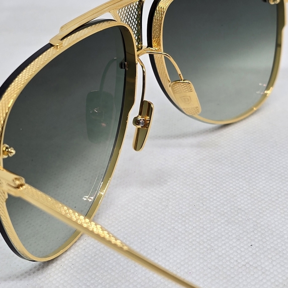 DITA Gold Aviator Sunglasses with Green Lenses main image 5